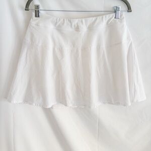 Champion White Athletic Skort M | Tennis Golf Workout Skirt w Built-In Shorts